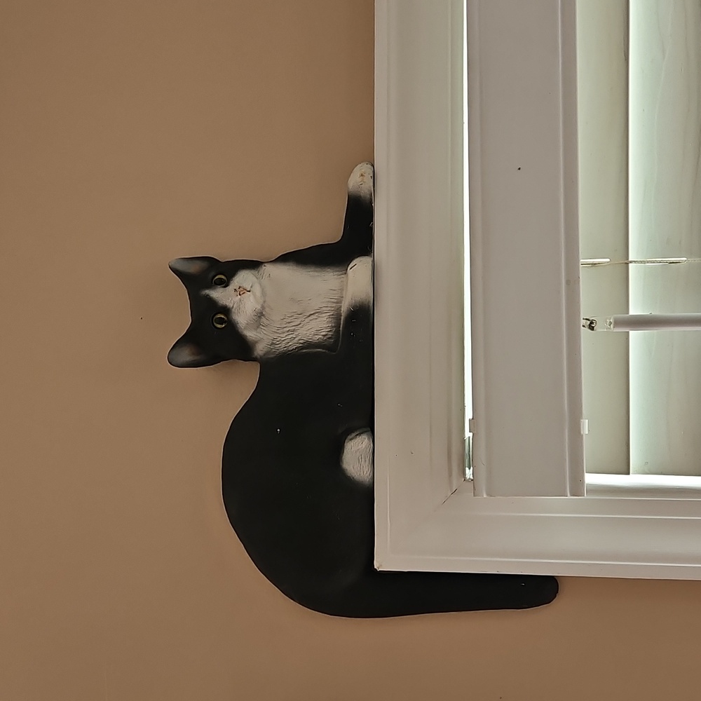 Vintage 90's Door Topper Or Shelf Sitter  Tuxedo Cats By CBC & Young Concepts - Picture 5 of 16